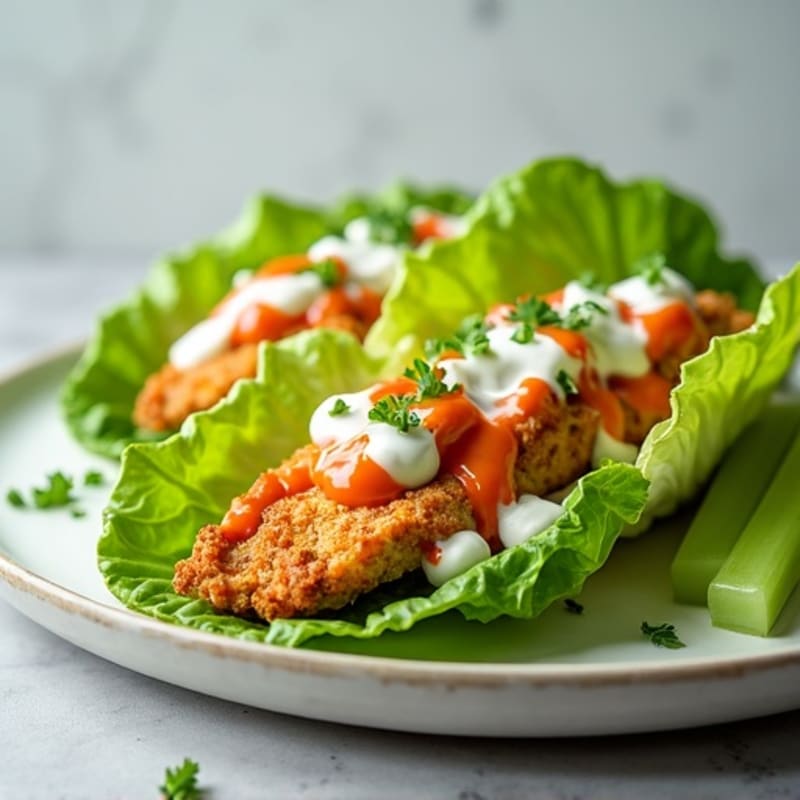 Spicy Buffalo Ranch Chicken Lettuce Wrap