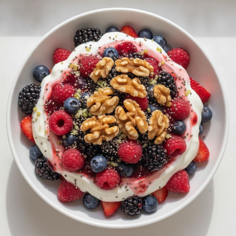 Creamy Greek Yogurt Protein Parfait with Mixed Berries