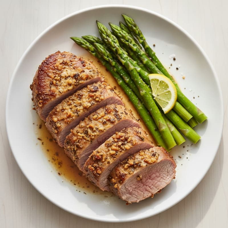 Garlic Herb Roasted Pork Tenderloin