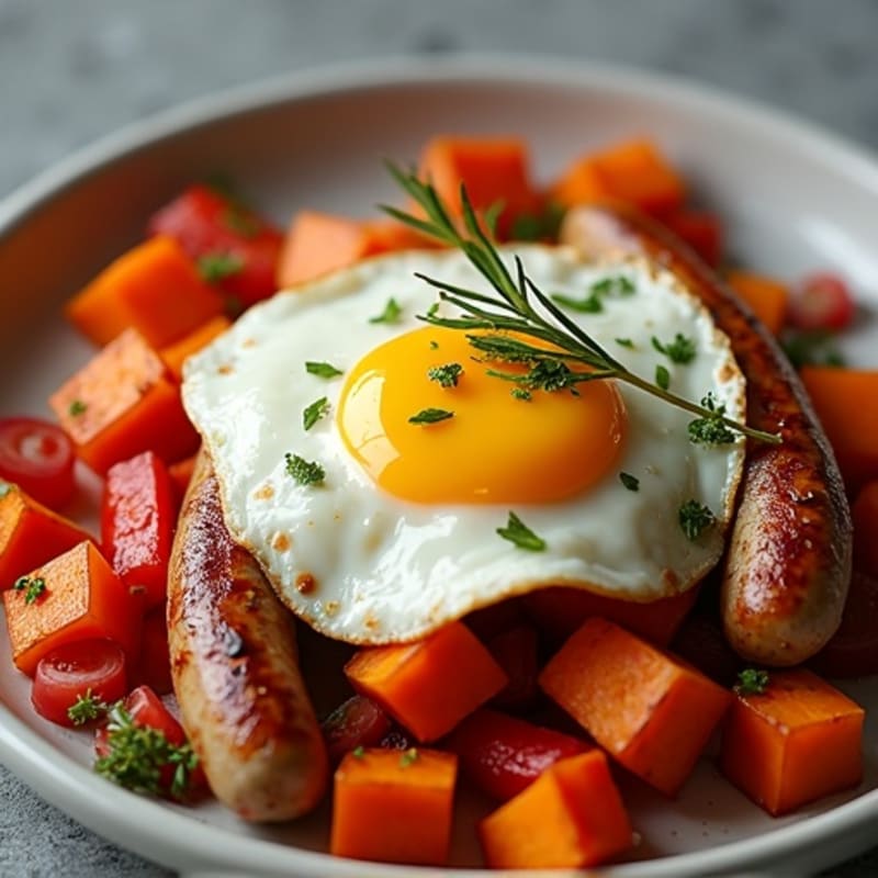 Herb-Roasted Sausage and Sweet Potato Sheet Pan Dinner