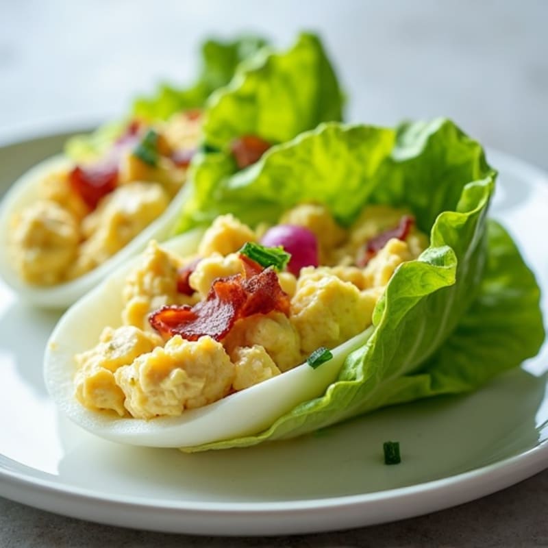 Creamy Egg Salad Lettuce Wraps