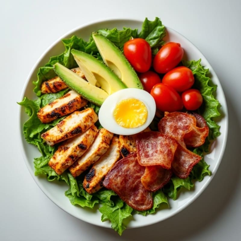 Grilled Chicken Cobb Salad with Fresh Garden Greens