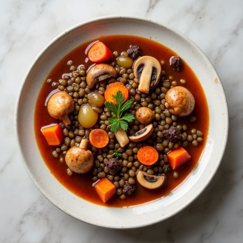 Hearty Vegan Mushroom Bourguignon