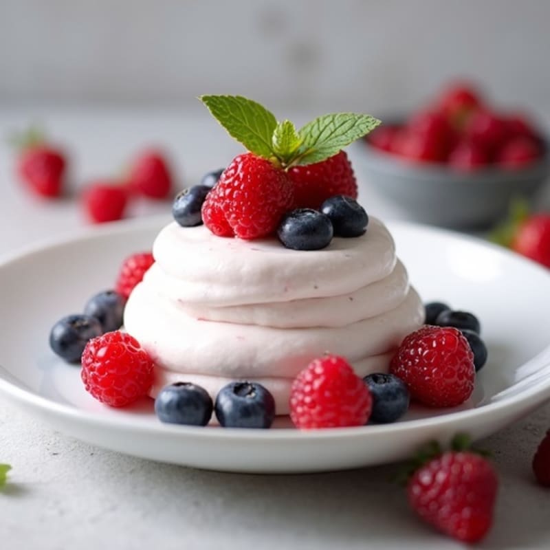 Silky Greek Yogurt Protein Mousse with Mixed Berries