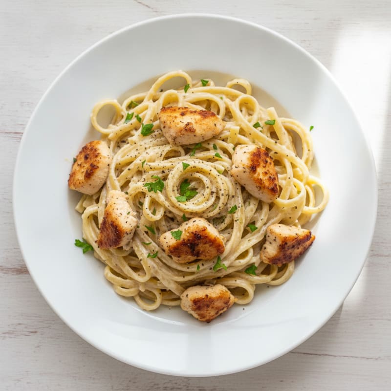 Chicken Alfredo with Fettuccine Pasta