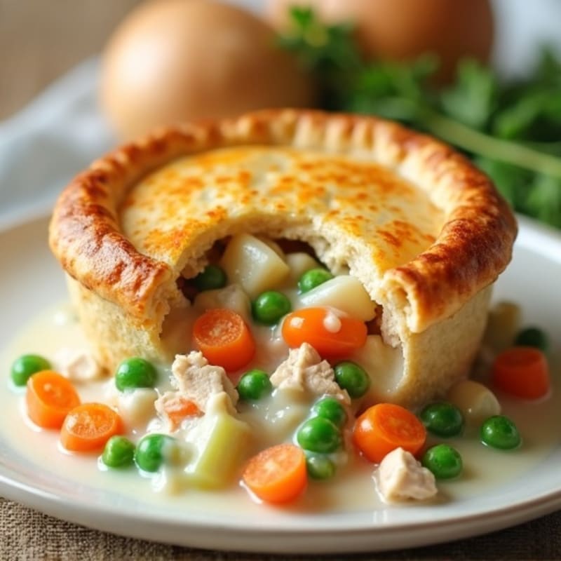 Hearty Creamy Chicken and Vegetable Pot Pie