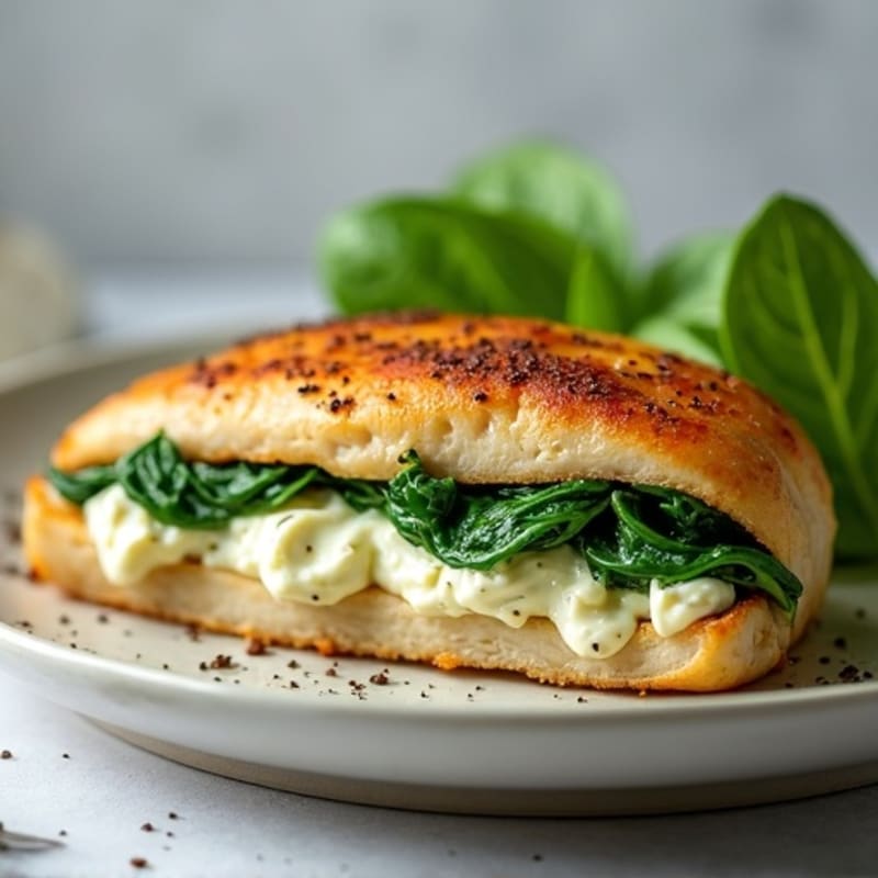 Creamy Feta-Spinach Stuffed Chicken Breast