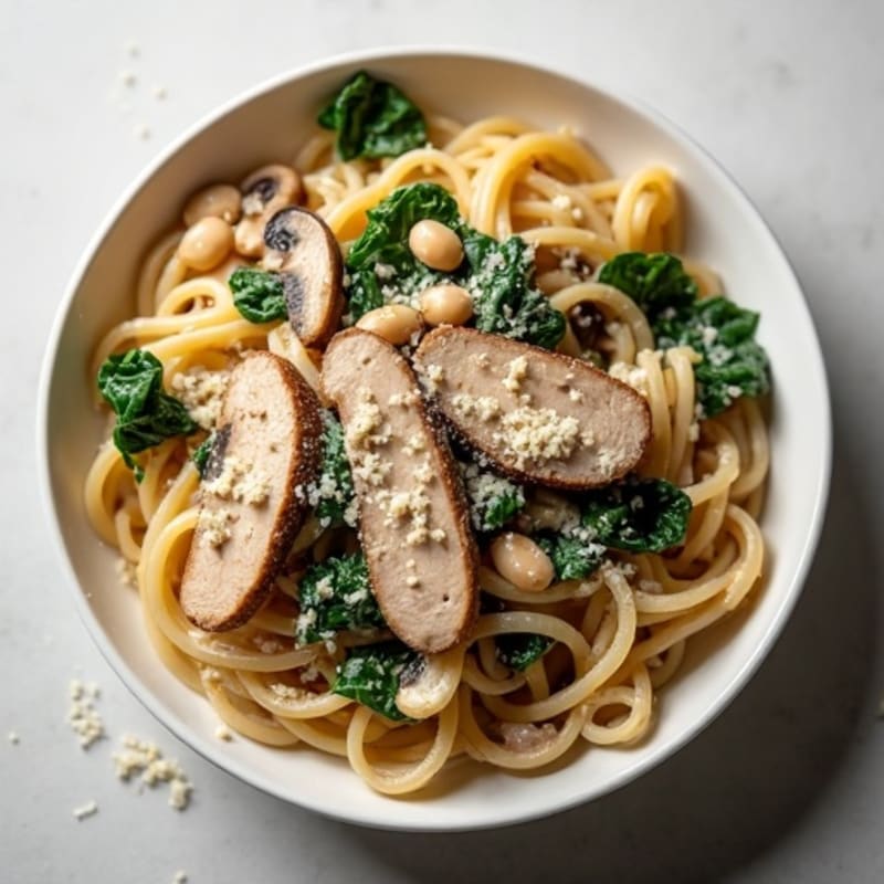Creamy Truffle Mushroom Whole Wheat Pasta