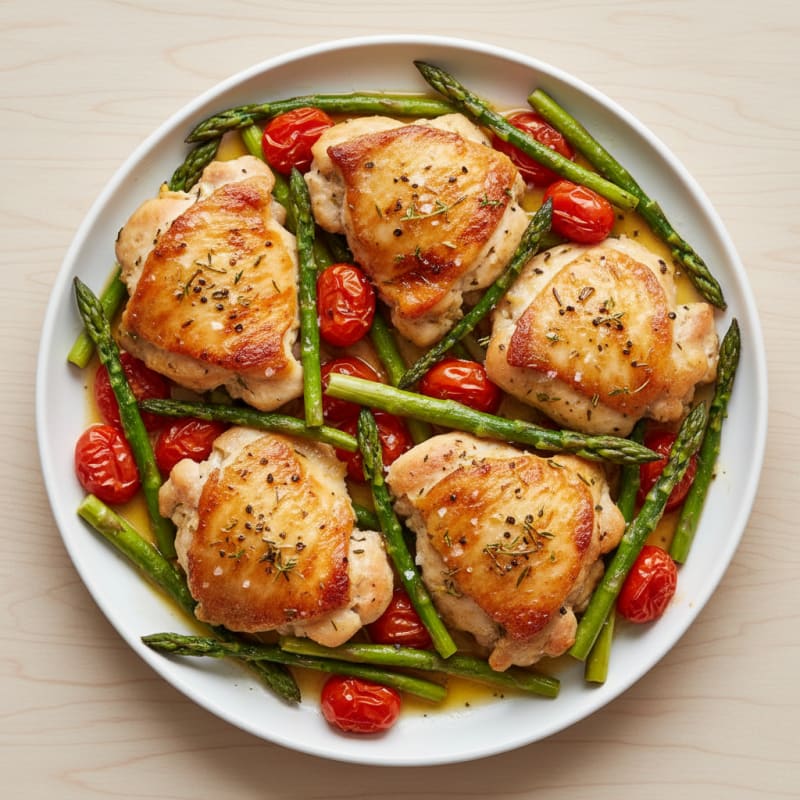 Lemon Herb Chicken Thigh Bake