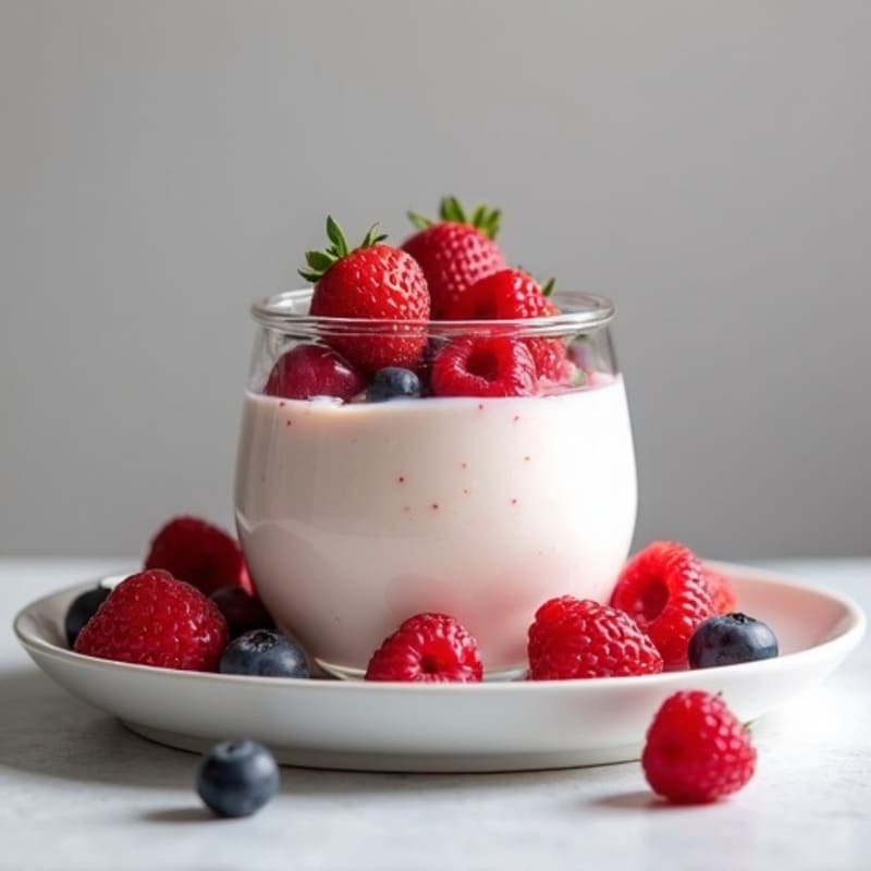 Silky Greek Yogurt Protein Mousse with Berries