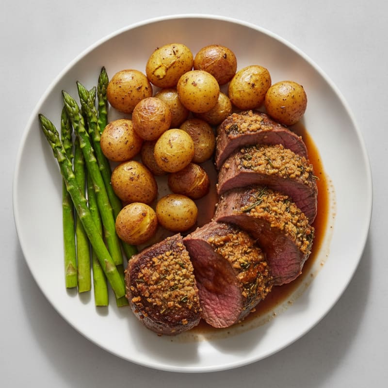 Garlic Herb Roasted Beef Tenderloin