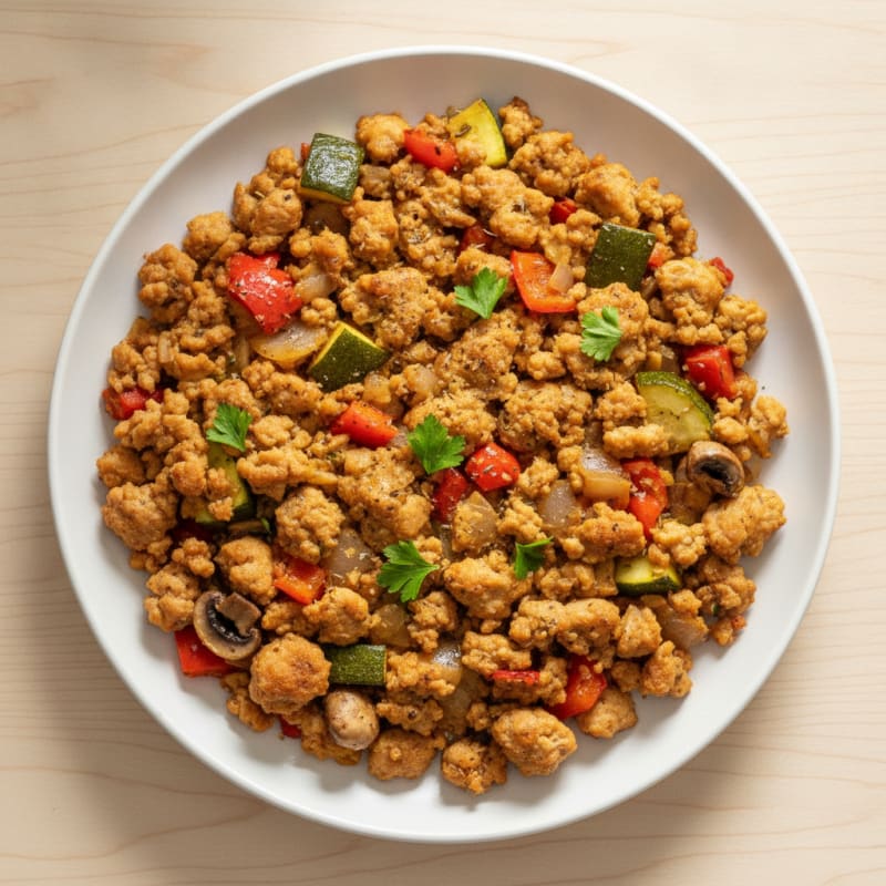 Savory Ground Chicken and Vegetable Bake