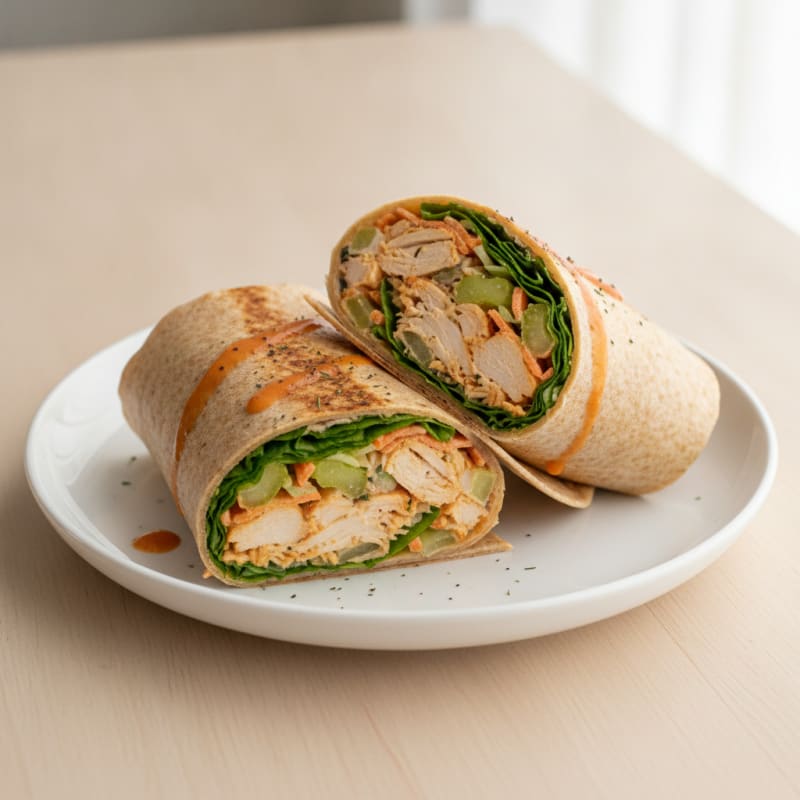 Buffalo Ranch Chicken Salad Wrap