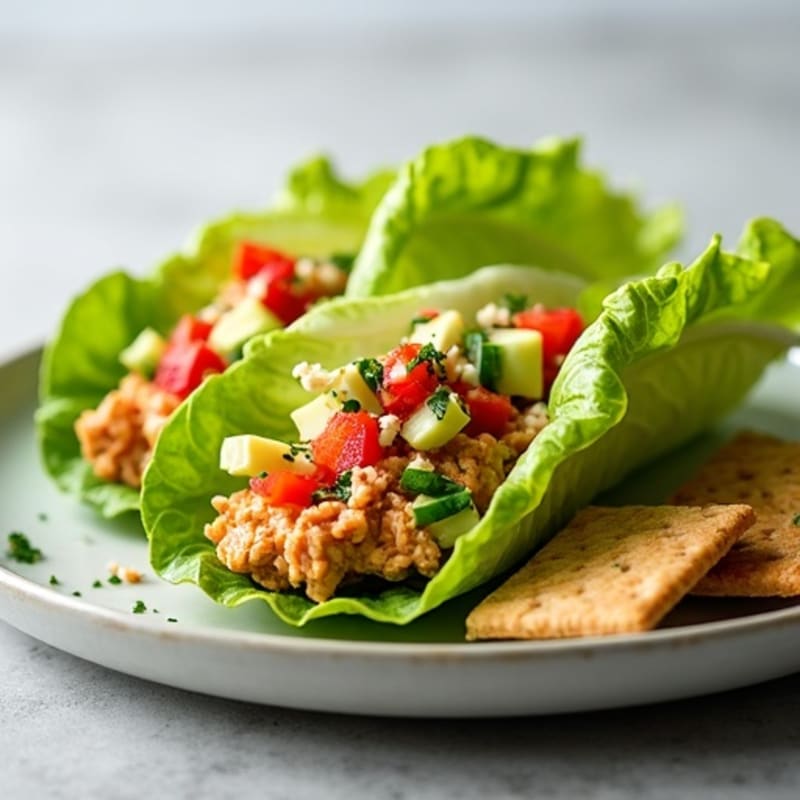 Fresh Spicy Tuna Lettuce Wraps