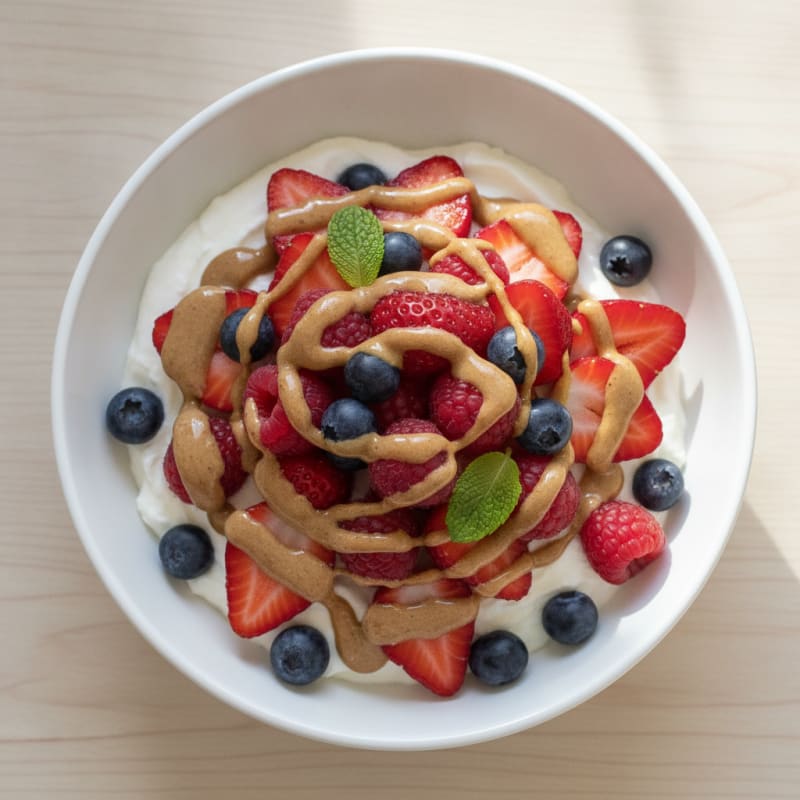 Creamy Greek Yogurt Protein Mousse with Berries