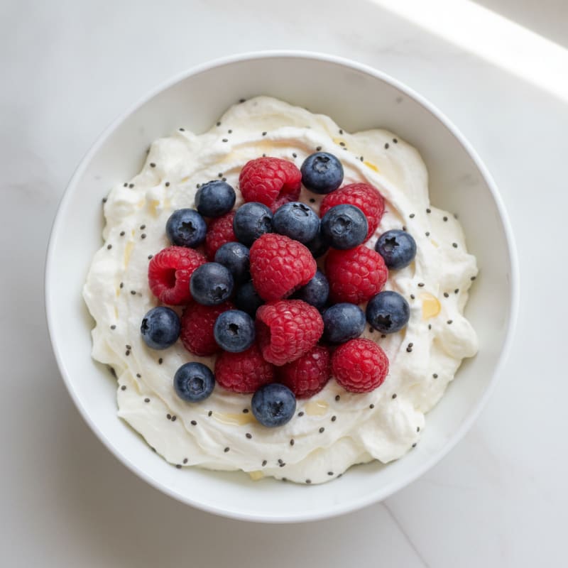 Greek Yogurt Protein Mousse with Berries