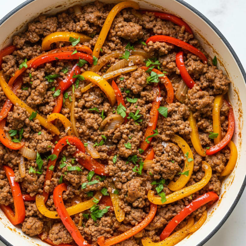 Smoky Beef and Bell Pepper Skillet