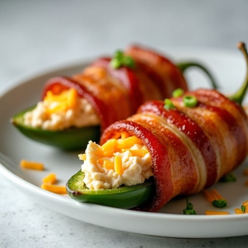 Crispy Bacon-Wrapped Lean Turkey Stuffed Jalapeños
