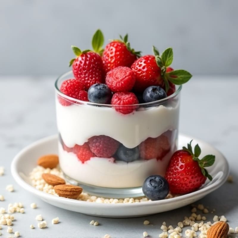 Creamy Greek Yogurt Protein Parfait with Mixed Berries