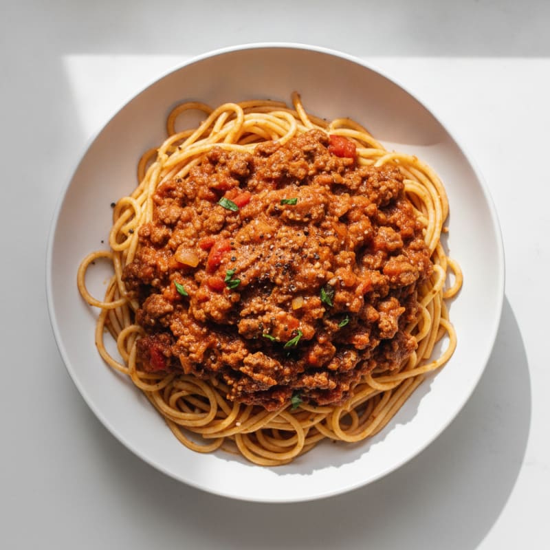 Classic Spaghetti with Rich Meat Sauce