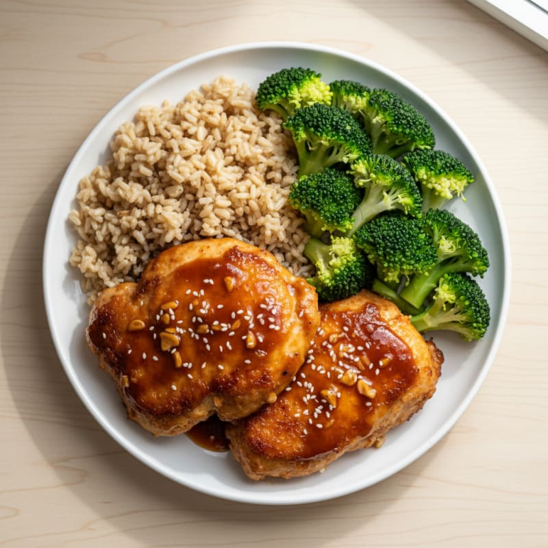 Crispy Teriyaki Glazed Chicken Thighs
