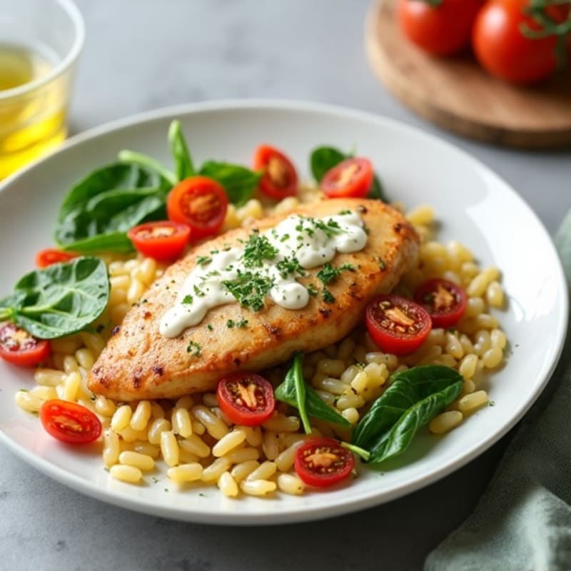 Creamy Sun-Dried Tomato Chicken Orzo