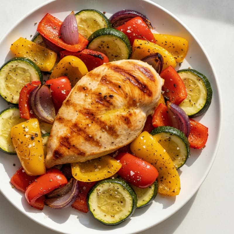 Grilled Chicken with Roasted Vegetables
