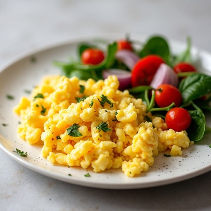 Protein-Packed Scrambled Eggs with Roasted Vegetables