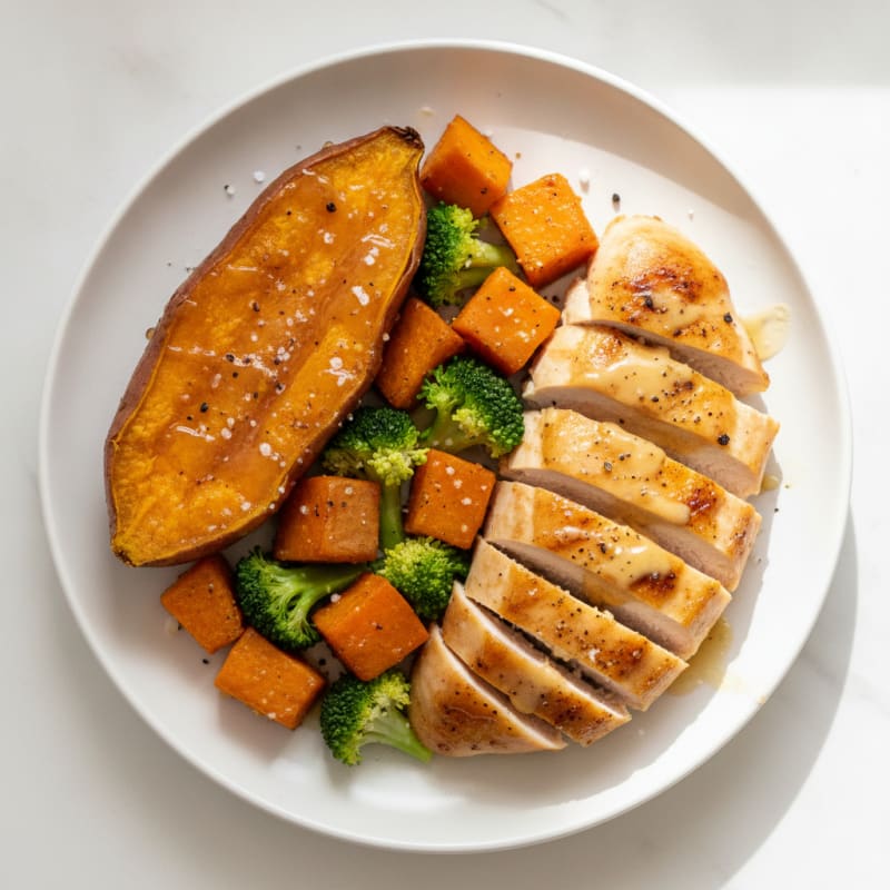 Baked Sweet Potato with Honey Glaze
