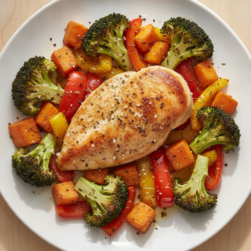 Herb-Roasted Chicken with Roasted Vegetables
