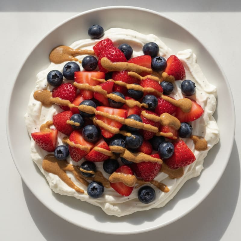 Creamy Greek Yogurt Protein Mousse with Fresh Berries