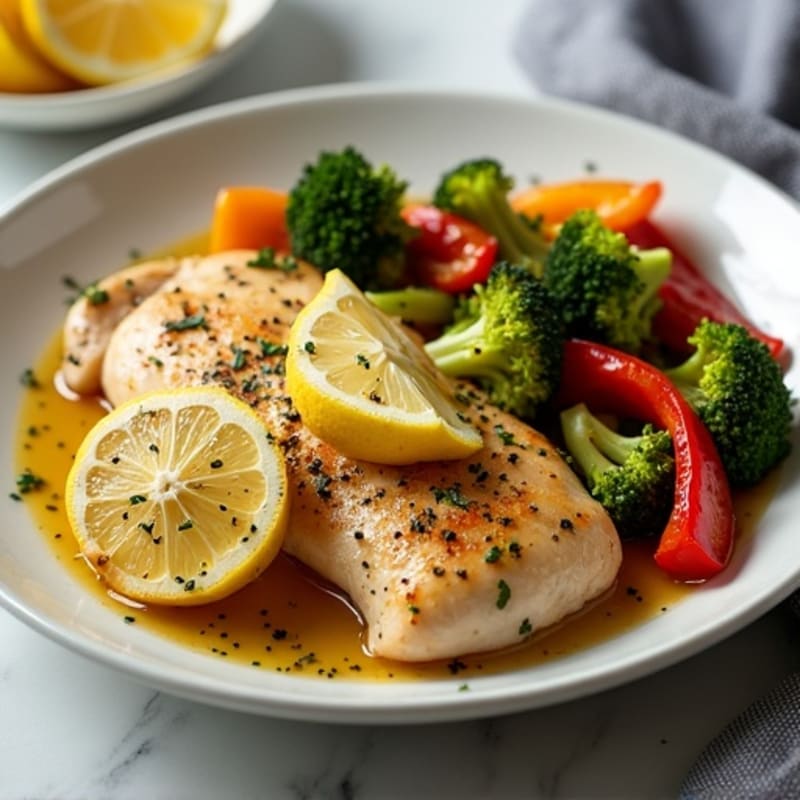 Sheet Pan Lemon Garlic Chicken and Roasted Vegetables