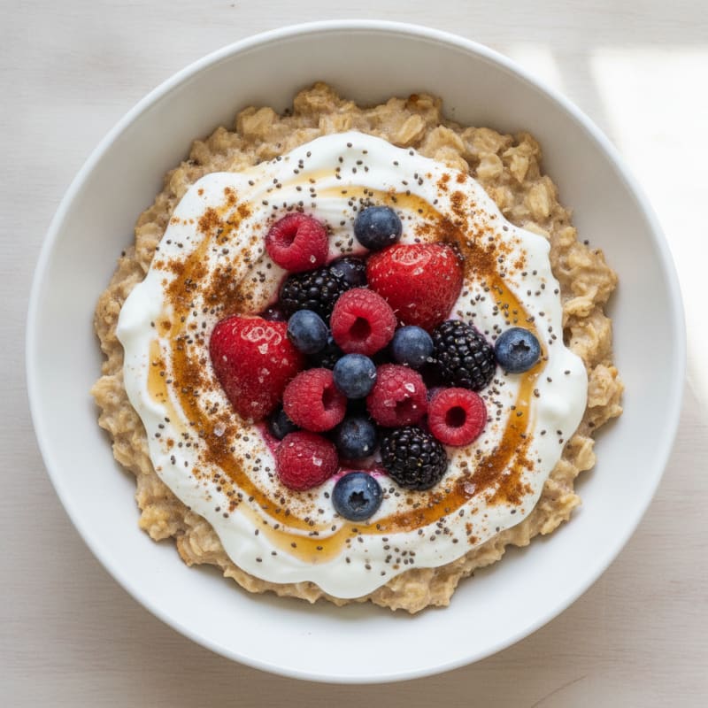 Berry Yogurt Swirl Oatmeal Bowl