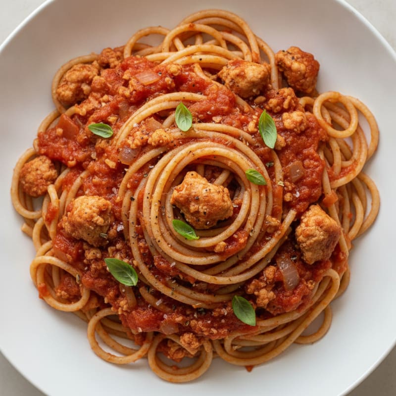 Whole Wheat Spaghetti with Fresh Marinara