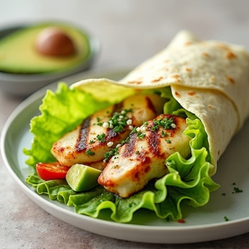 Grilled Chicken Caesar Lettuce Wrap