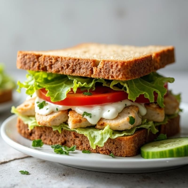 Herb-Roasted Chicken and Greek Yogurt Salad Sandwich