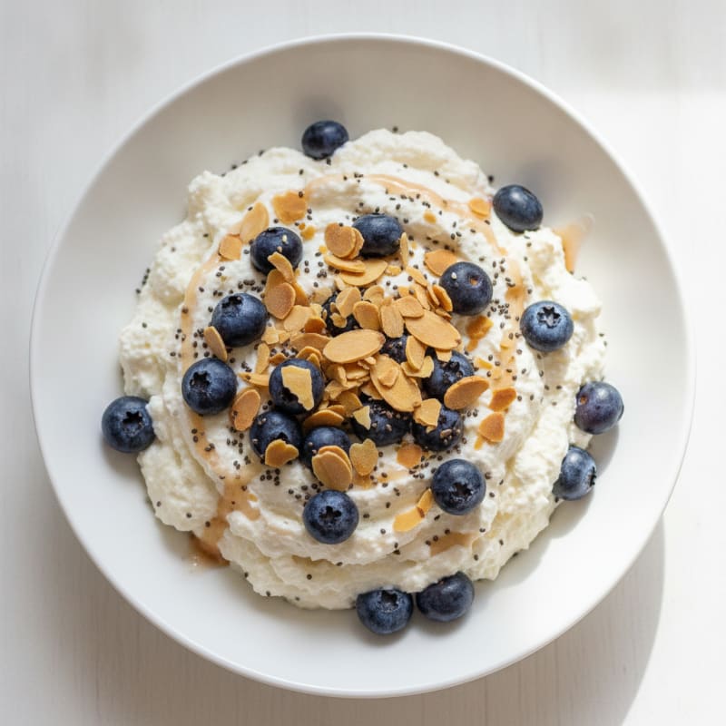 Silky Greek Yogurt Protein Mousse with Mixed Berries