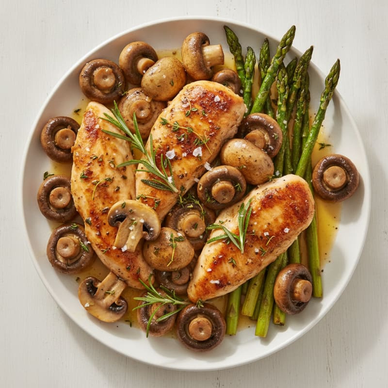 Garlic Butter Roasted Mushrooms with Herbs