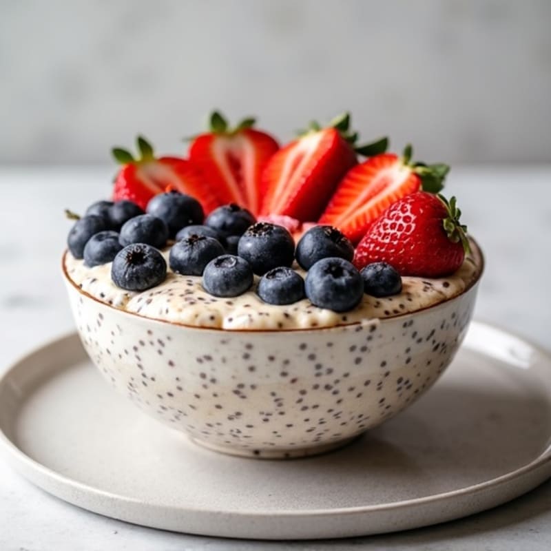 Creamy Vanilla Berry Chia Pudding Bowl