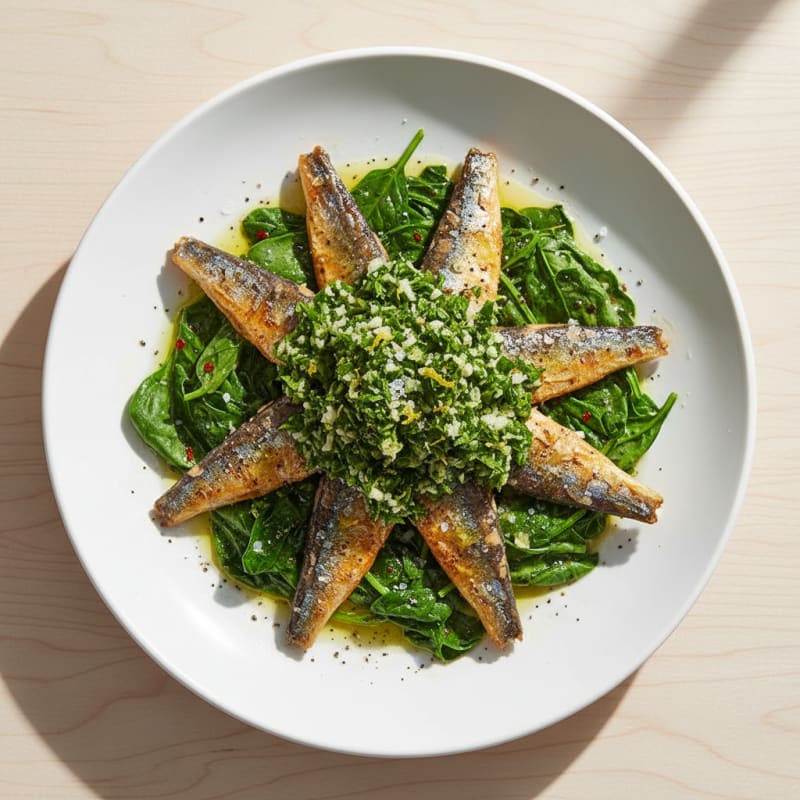 Pan-Seared Sardines with Lemon-Herb Gremolata