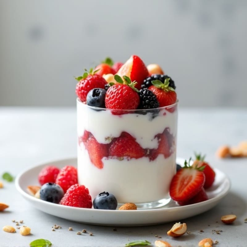 Creamy Greek Yogurt Protein Parfait with Berries