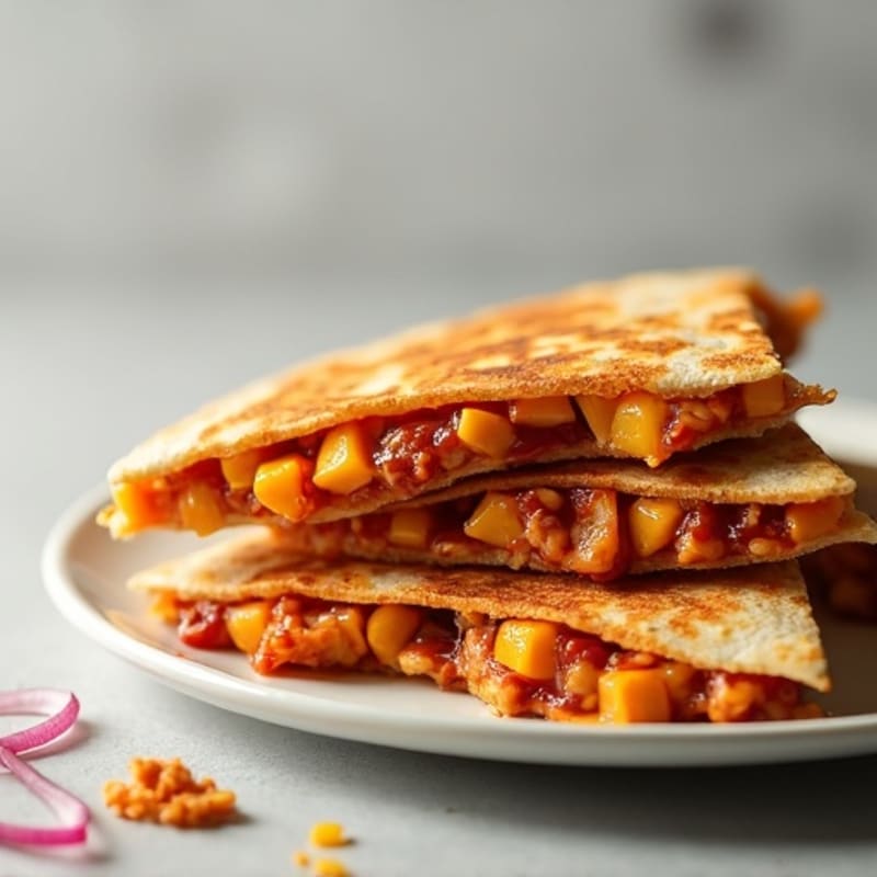 BBQ Chicken Crispy Quesadillas