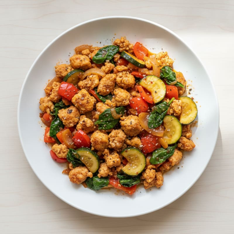 Ground Chicken and Vegetable Skillet
