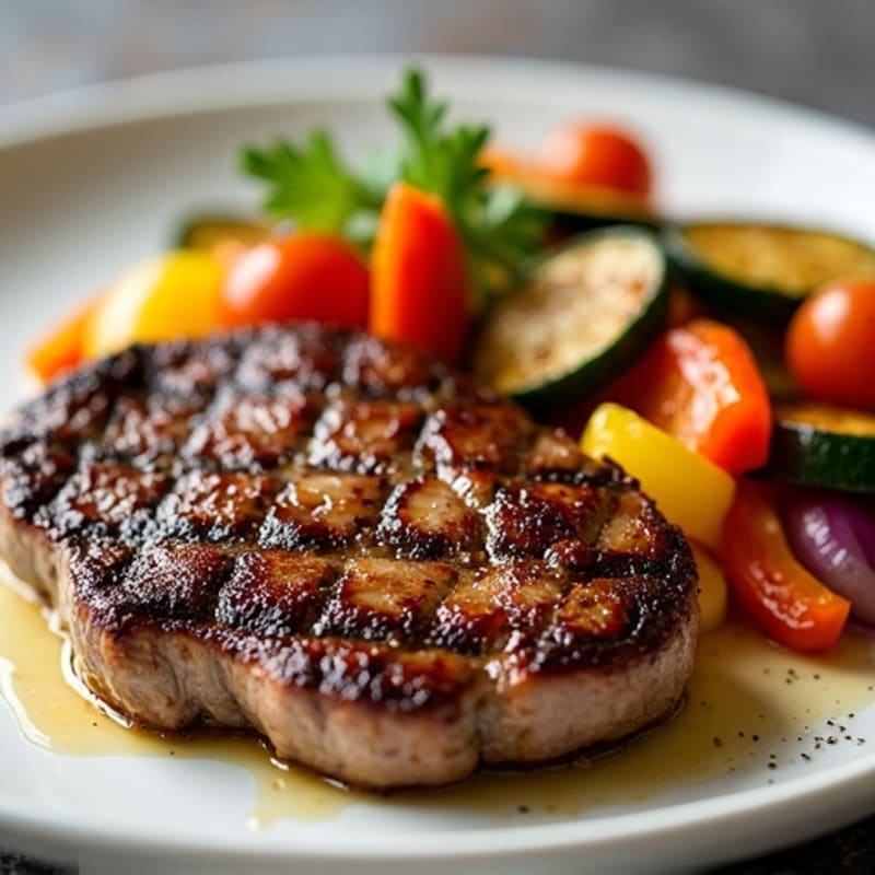 Seared Steak with Roasted Vegetables