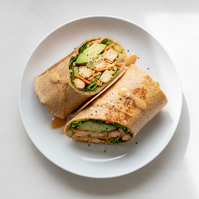 Buffalo Ranch Chicken Salad Wrap