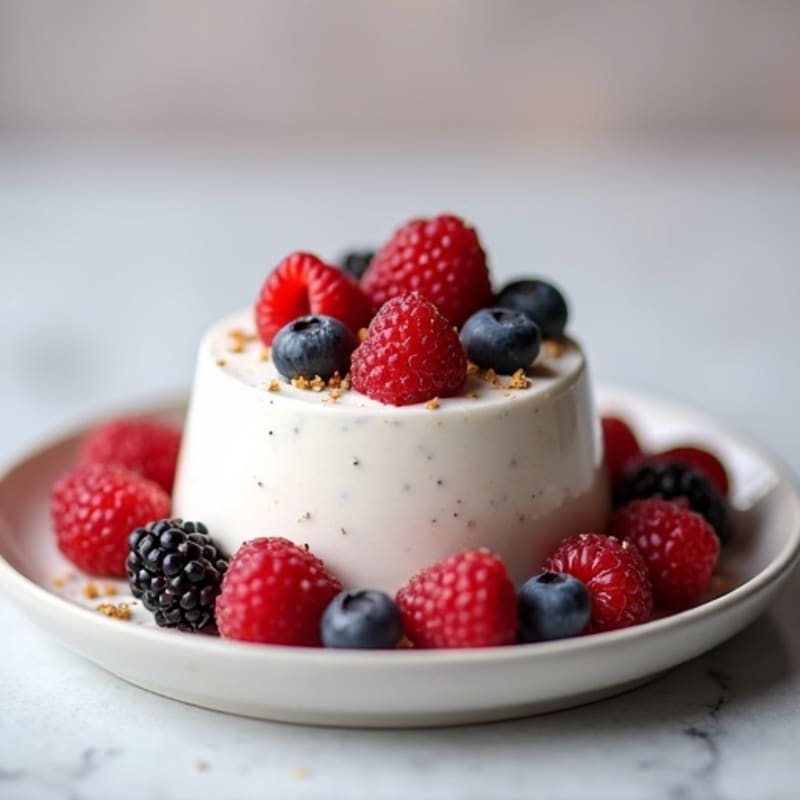 Silky Greek Yogurt Protein Mousse with Mixed Berries