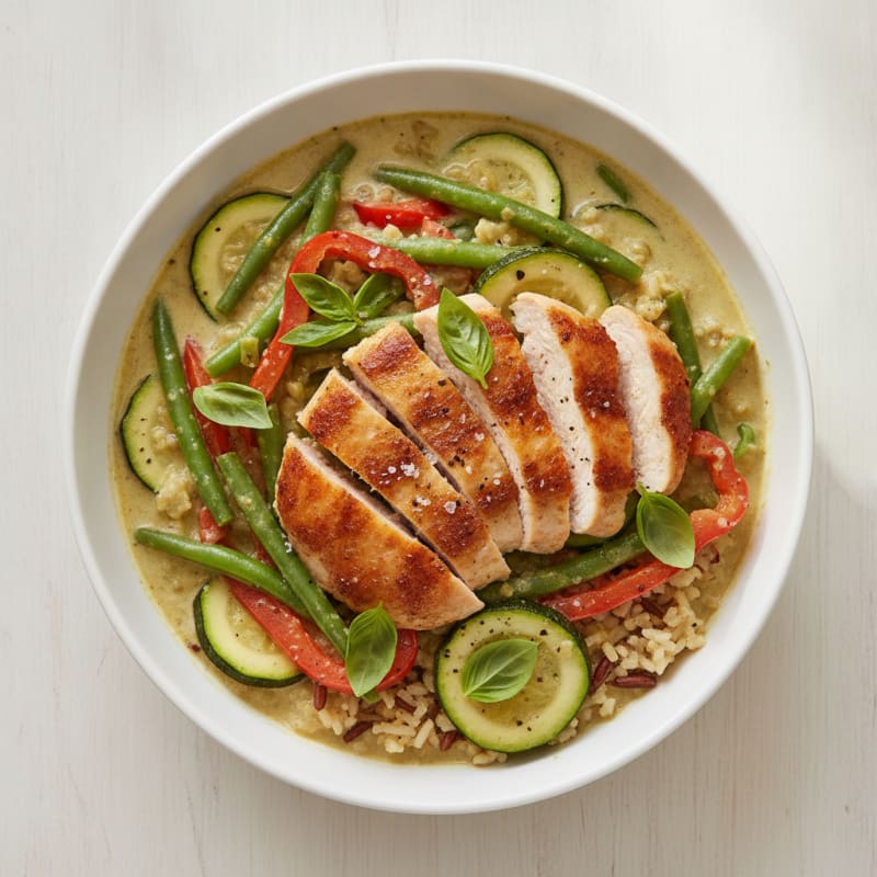 Thai Green Curry with Chicken and Vegetables