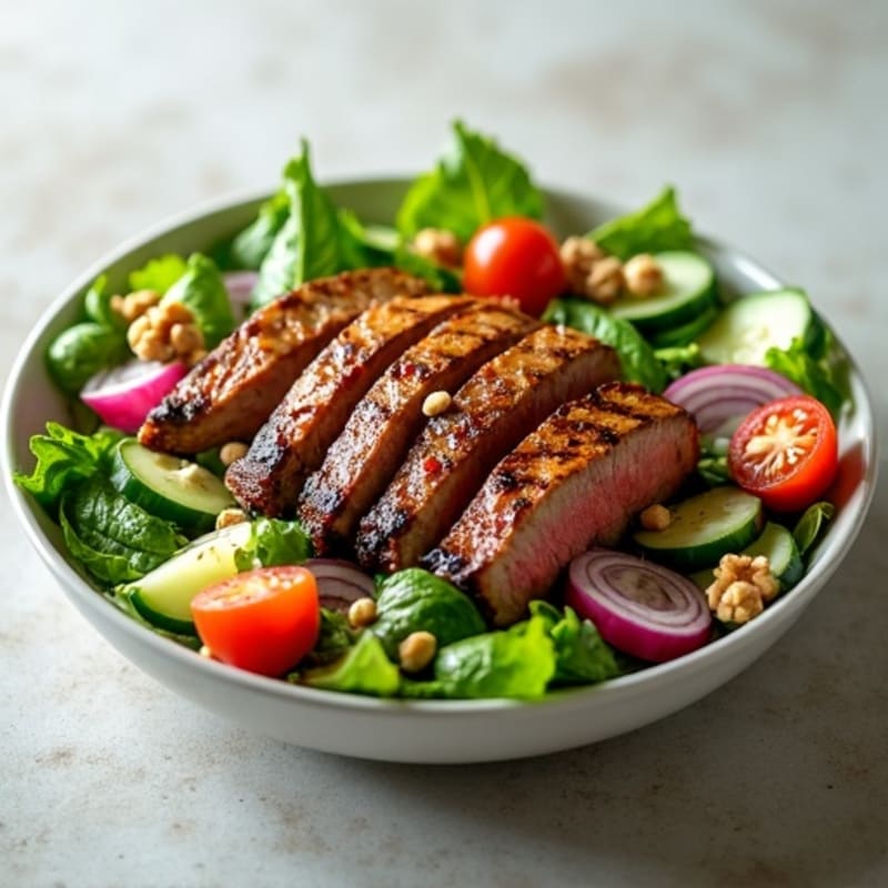Crispy Steak and Fresh Greens Salad