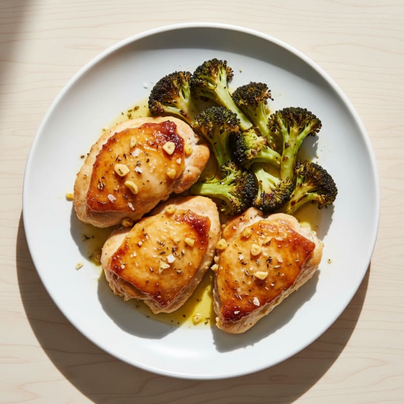 Zesty Lemon-Garlic Roasted Chicken Thighs