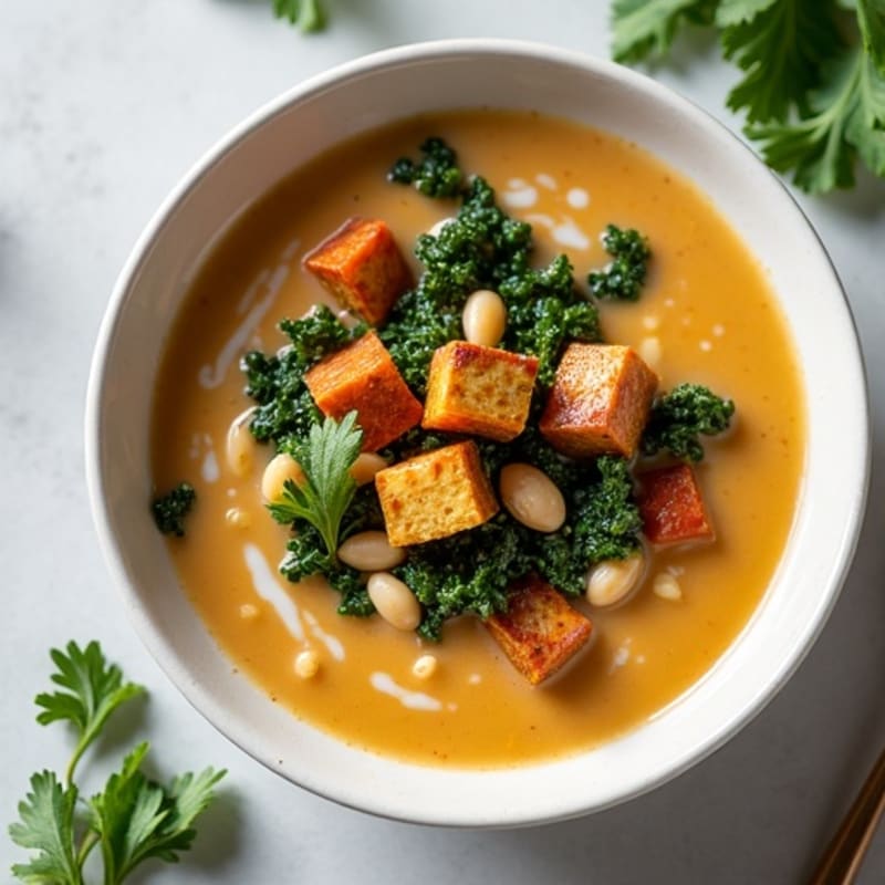 Creamy Tuscan Kale and White Bean Soup